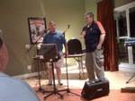Robert and Mike perform knowing they have good day jobs.  Singing aint it!