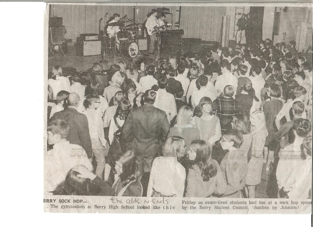 Winner of the Battle of The Bands at Berry 1968, Odds n Ends.  The prize was to play at the Home Coming Dance.